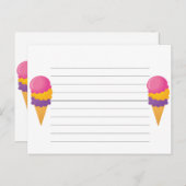 Ice Cream Cone Recipcard Briefkaart (Voorkant / Achterkant)