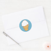 Ice Cream Cone Ronde Sticker (Envelop)