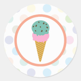 Ice Cream Cone Ronde Sticker