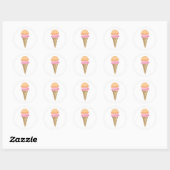 Ice Cream Cone Ronde Sticker (Vel)