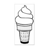 Ice Cream Cone Rubberstempel (Afrduk)