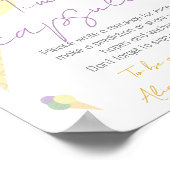 Ice Cream Cone Scoop Birthday Party Time Capsule Poster (Hoek)