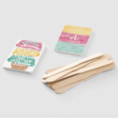 Ice Cream Cone Scoops Treat Bright Birthday Party Handwaaier (Niet-gemonteerd)