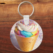 Ice Cream Cone Sprinkles Sleutelhanger (Achterkant)