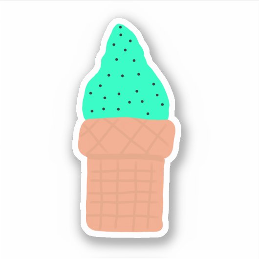 Ice Cream Cone Sticker (Voorkant)