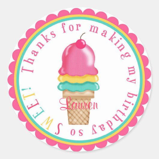 Ice Cream Cone Stickers (Voorkant)