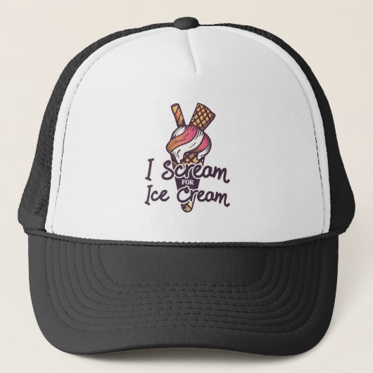 Ice Cream Cone Trucker Pet (Voorkant)