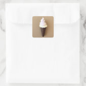 Ice Cream Cone Vierkante Sticker (Tas)