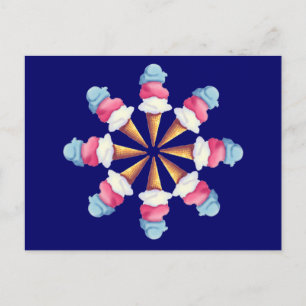 ICE CREAM CONE WHEEL VAN SHARON SHARPE BRIEFKAART