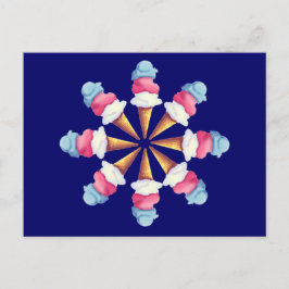 ICE CREAM CONE WHEEL VAN SHARON SHARPE BRIEFKAART