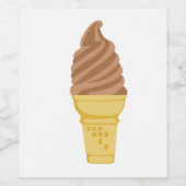 Ice Cream Cone Wijn Etiket (Enkel label)