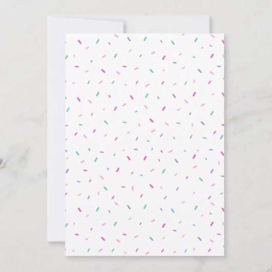 Ice Cream Cone with sprinkles Fun Kaart (Achterkant)