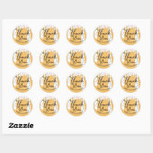 Ice Cream Cone with Vanilla Frosting & Sprinkles Ronde Sticker (Vel)