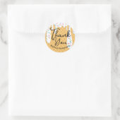 Ice Cream Cone with Vanilla Frosting & Sprinkles Ronde Sticker (Tas)