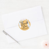 Ice Cream Cone with Vanilla Frosting & Sprinkles Ronde Sticker (Envelop)