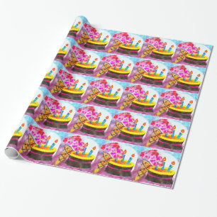 Ice Cream Cone Wrapping Paper Cadeaupapier