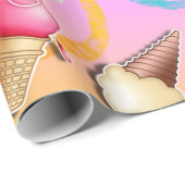 ICE CREAM CONE WRAPPING PAPIER (Rol Hoek)