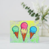 Ice Cream Cones Briefkaart (Staand voorkant)