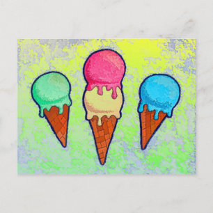 Ice Cream Cones Briefkaart