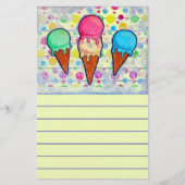 Ice Cream Cones Briefpapier (Voorkant)