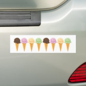 Ice Cream Cones Bumpersticker (Op auto)