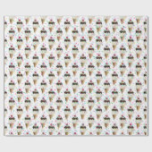 Ice Cream Cones en sprinken Cadeaupapier (Vlak)