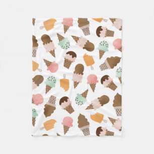 Ice Cream Cones Fleece Blanket Deken