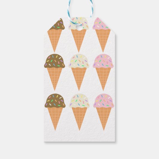 Ice Cream Cones Gift Labels Cadeaulabel (Achterkant)