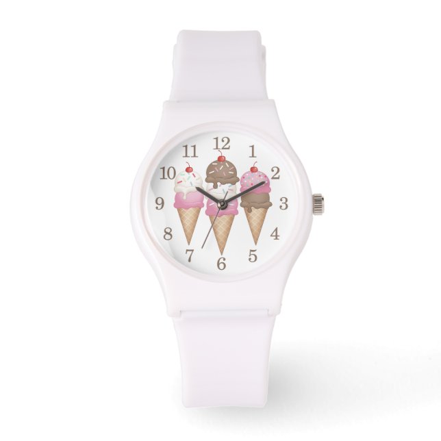 Ice Cream Cones Horloge (Voorkant)