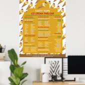 Ice Cream Cones, Ice Cream Parlor Menu Poster (Thuiskantoor)