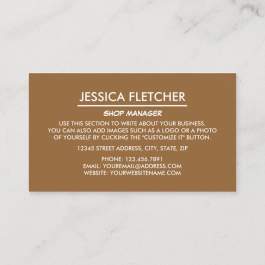 Ice Cream Cones, Ice Cream Parlor Visitekaartje (Achterkant)