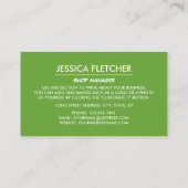 Ice Cream Cones, Ice Cream Parlor Visitekaartje (Achterkant)