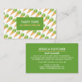 Ice Cream Cones, Ice Cream Parlor Visitekaartje (Voorkant / Achterkant)