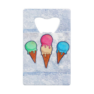 Ice Cream Cones Kredietkaart Flessenopener
