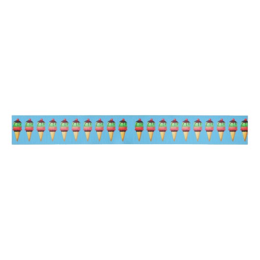 Ice Cream Cones Pattern  Grosgrain Lint (Voorkant)
