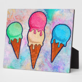 Ice Cream Cones Plaque Fotoplaat (Zijkant)