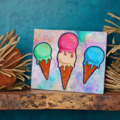 Ice Cream Cones Plaque Fotoplaat (Zijkant)