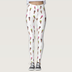 Ice Cream Cones & Ribbons Aangepaste Leggings