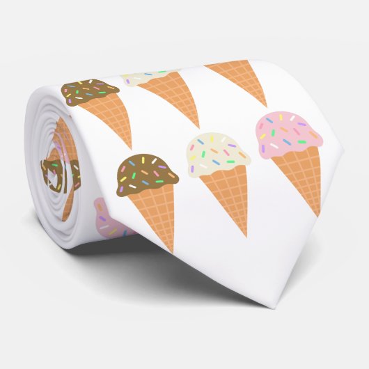 Ice Cream Cones Stropdas (Opgerold)