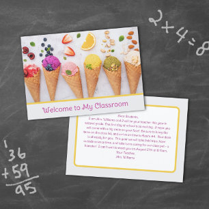 Ice Cream Cones Teacher Welcome Students Kaart
