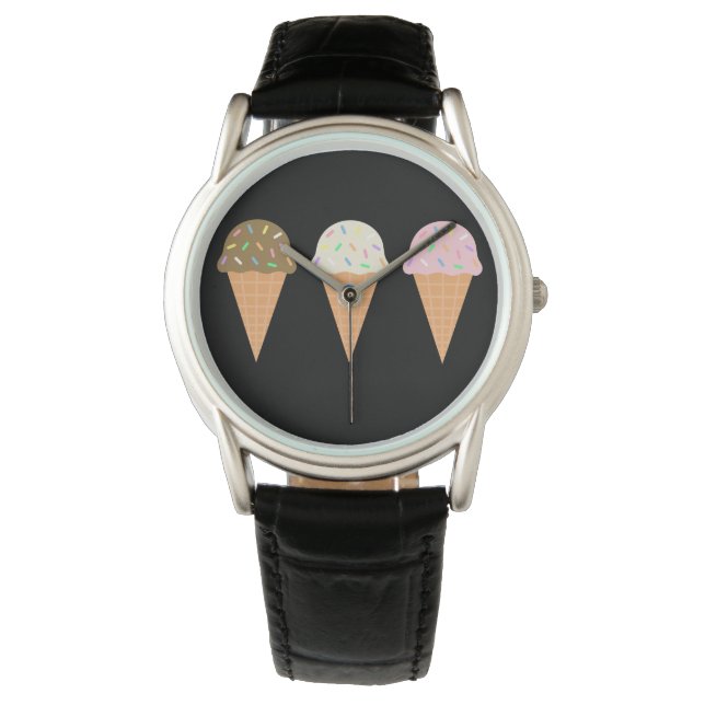 Ice Cream Cones Watch Horloge (Voorkant)