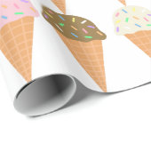 Ice Cream Cones Wrapping Paper Cadeaupapier (Rol Hoek)