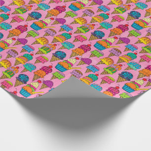 Ice Cream Cons on Pink Cadeaupapier