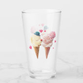 Ice Cream Couple - Liefde bij de eerste klik Glas (Voorkant)