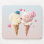 Ice Cream Couple - Liefde bij de eerste klik Muismat (Voorkant)
