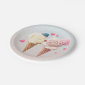 Ice Cream Couple - Liefde bij de eerste klik Papieren Bordje (Gekanteld)