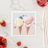 Ice Cream Couple - Liefde bij de eerste klik Servet (Insitu)