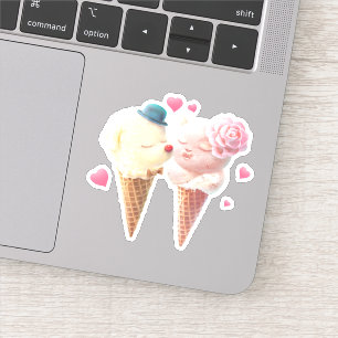 Ice Cream Couple - Liefde bij de eerste klik Sticker