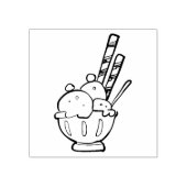 Ice Cream Cup Art Stamp Rubber Rubberstempel (Afrduk)