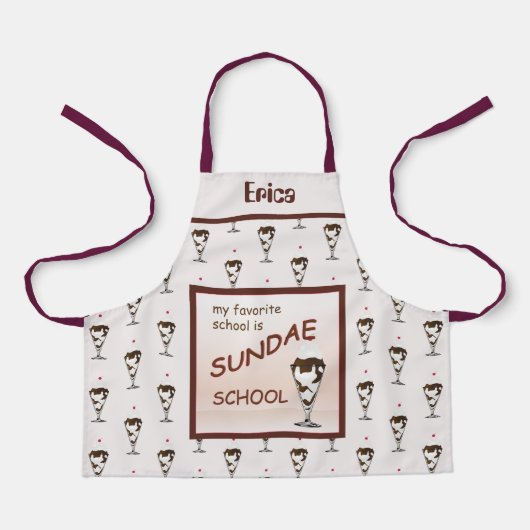 Ice Cream Custom Kinder Apron Schort (Voorkant)